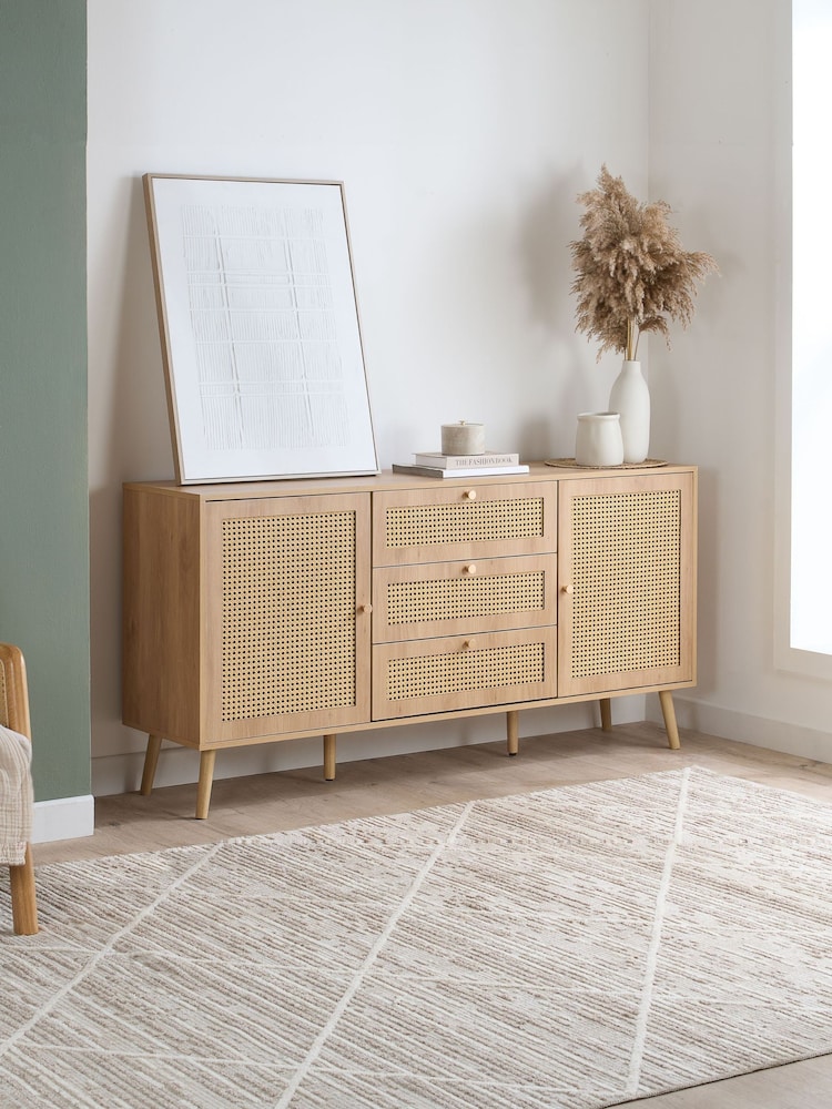 Birlea Oak Croxley 2 Door 3 Drawer Sideboard - Image 1 of 12 Birlea Oak Croxley 2 Door 3 Drawer Sideboard - Image 1 of 12