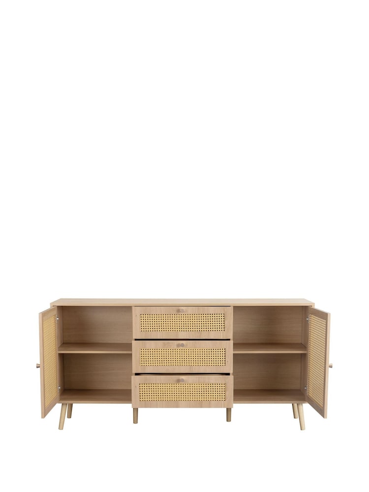 Birlea Oak Croxley 2 Door 3 Drawer Sideboard - Image 12 of 12 Birlea Oak Croxley 2 Door 3 Drawer Sideboard - Image 12 of 12