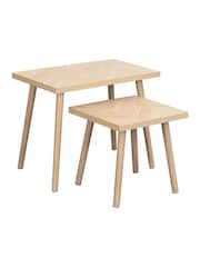 Birlea Oak Herringford Nest of Table - Image 4 of 5