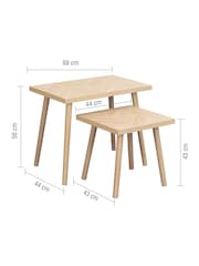 Birlea Oak Herringford Nest of Table - Image 5 of 5