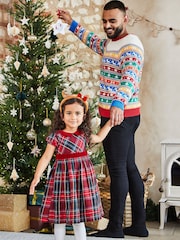JoJo Maman Bébé Multi Mens Christmas Fair Isle Pattern Jumper - Image 2 of 2