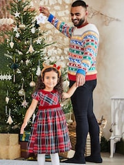 JoJo Maman Bébé Multi Mens Christmas Fair Isle Pattern Jumper - Image 3 of 4