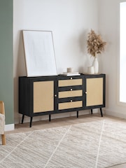 Birlea Black Croxley 2 Door 3 Drawer Sideboard - Image 1 of 12