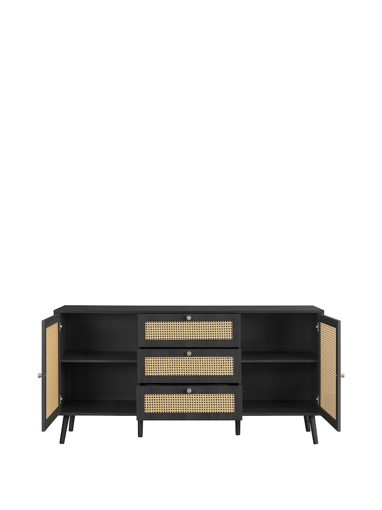 Birlea Black Croxley 2 Door 3 Drawer Sideboard - Image 12 of 12 Birlea Black Croxley 2 Door 3 Drawer Sideboard - Image 12 of 12