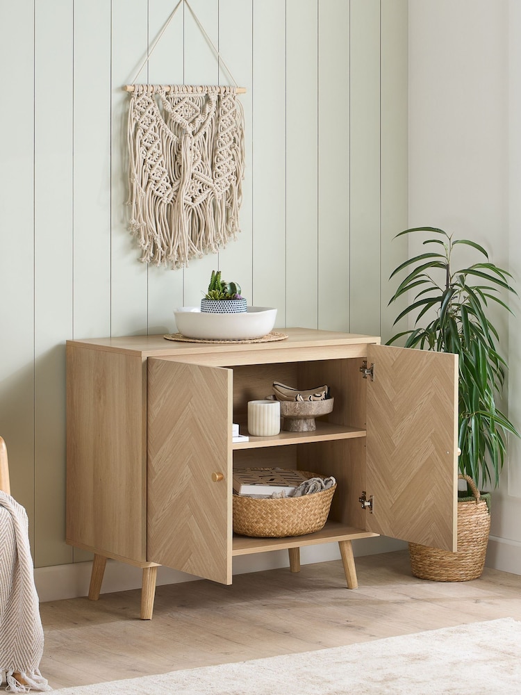 Birlea Oak Herringford 2 Door Sideboard - Image 2 of 8