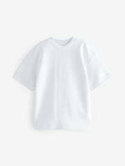 White Relaxed Fit Heavyweight T-Shirt (3-16yrs) - Image 1 of 3