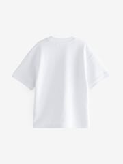 White Relaxed Fit Heavyweight T-Shirt (3-16yrs) - Image 2 of 3