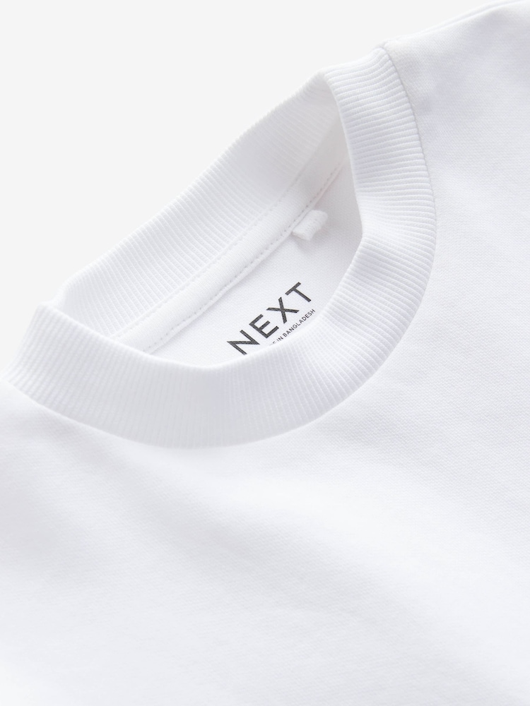 White Relaxed Fit Heavyweight T-Shirt (3-16yrs) - Image 3 of 3