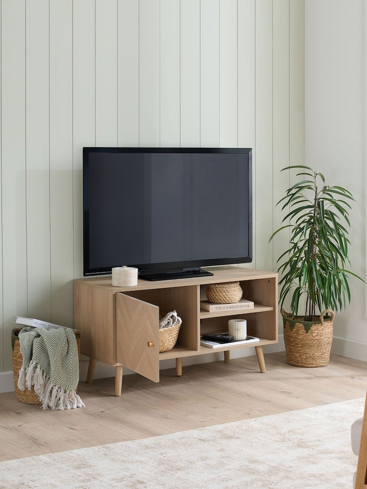 Birlea Oak Herringford Small TV Unit - Image 2 of 9 Birlea Oak Herringford Small TV Unit - Image 2 of 9