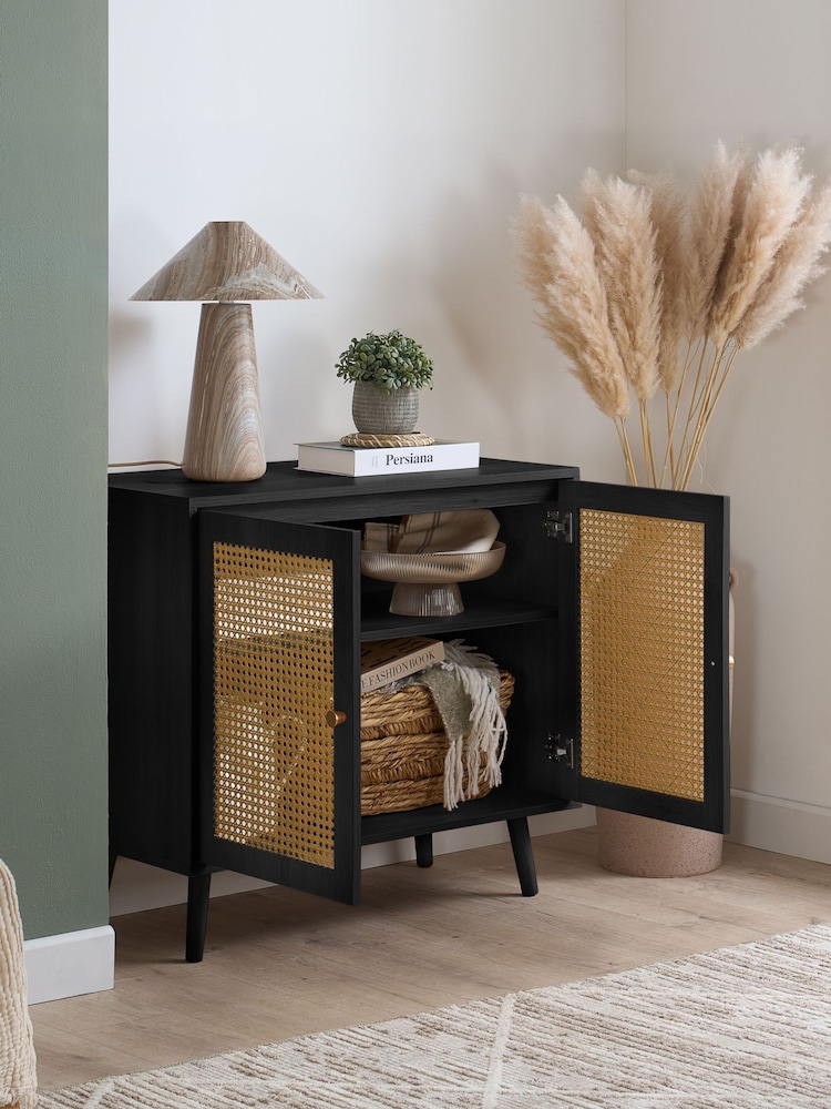Birlea Black Croxley 2 Door Sideboard - Image 2 of 8 Birlea Black Croxley 2 Door Sideboard - Image 2 of 8