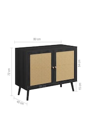 Birlea Black Croxley 2 Door Sideboard - Image 8 of 8