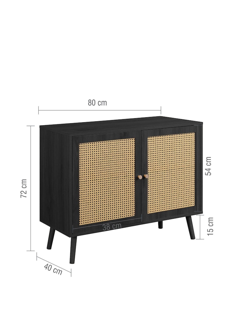 Birlea Black Croxley 2 Door Sideboard - Image 8 of 8 Birlea Black Croxley 2 Door Sideboard - Image 8 of 8