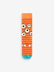 Bright Monsters Fun Pattern Socks 5 Pack - Image 3 of 6