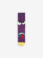 Bright Monsters Fun Pattern Socks 5 Pack - Image 5 of 6