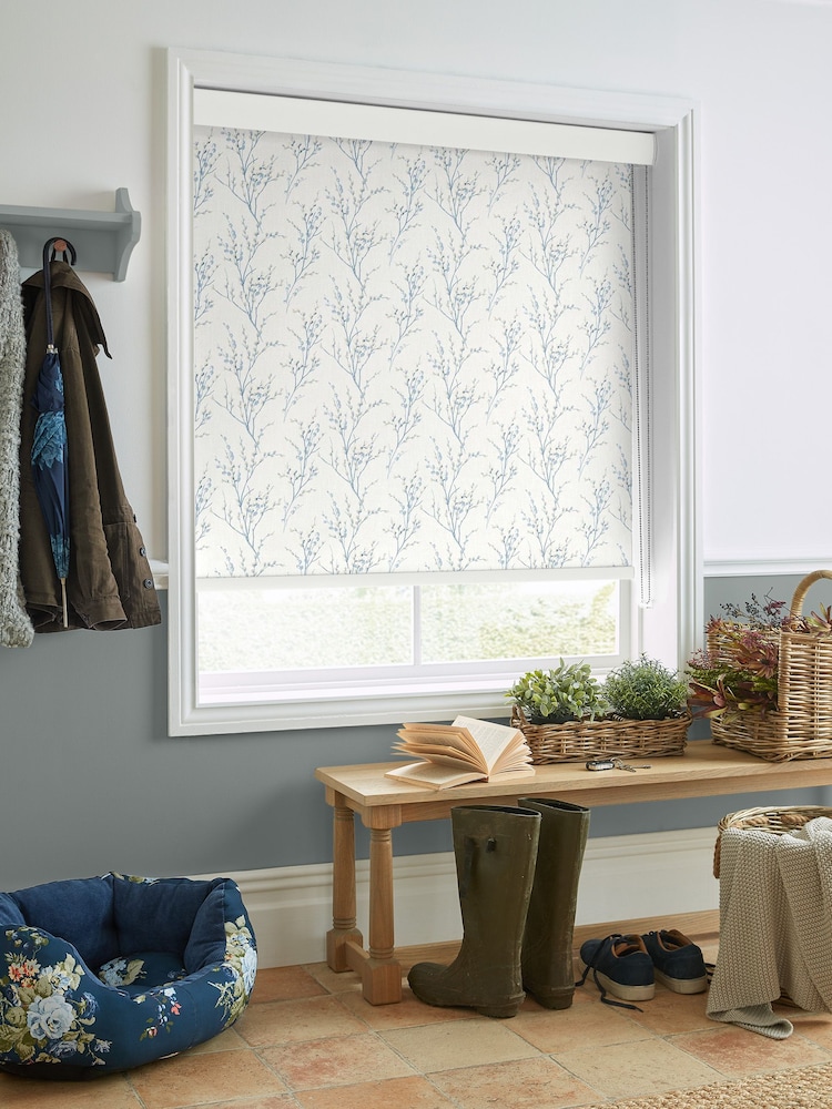Laura Ashley Blue Pussy Willow Made To Measure Roller Blind - Image 2 of 6