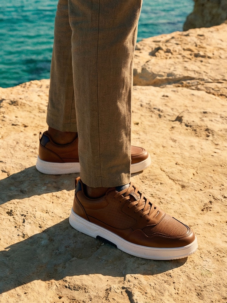 Novo Brown Nelson Lace Up Trainers - Image 1 of 6