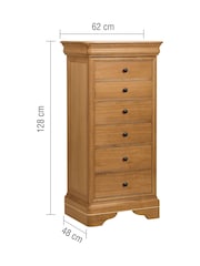 Willis & Gambier Oak Bordeaux Tall 6 Drawer Chest - Image 4 of 10