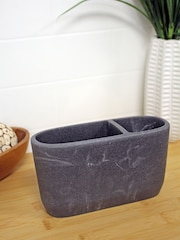 Showerdrape 5 Piece Grey Octavia Bathroom Accessory Set - Image 2 of 4