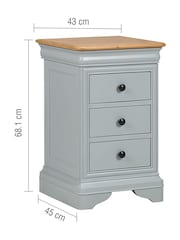 Willis & Gambier Dove Grey Chantilly Bedside Chest - Image 4 of 9