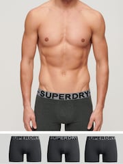 Superdry Black 100% Cotton Boxer Shorts 3 Pack - Image 1 of 5