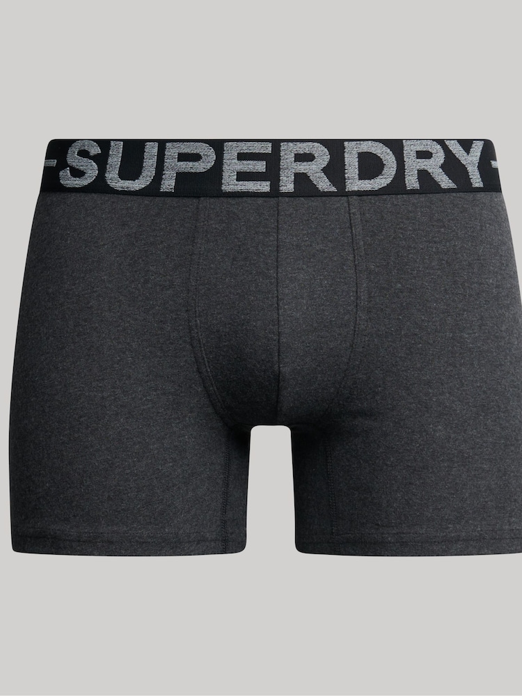 Superdry Black 100% Cotton Boxer Shorts 3 Pack - Image 5 of 5
