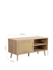 Birlea Oak Croxley Small TV Unit - Image 4 of 8