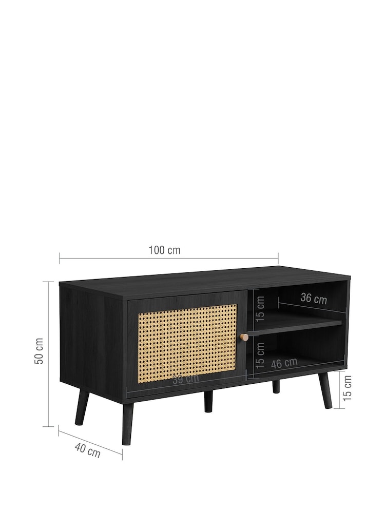 Birlea Black Croxley Small TV Unit - Image 7 of 7 Birlea Black Croxley Small TV Unit - Image 7 of 7