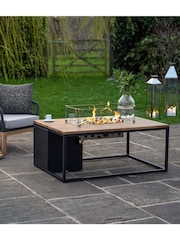 Pacific Natural Garden Cosiloft 120 Teak Fire Pit Table - Image 1 of 6