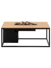 Pacific Natural Garden Cosiloft 120 Teak Fire Pit Table - Image 3 of 6