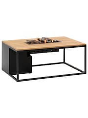 Pacific Natural Garden Cosiloft 120 Teak Fire Pit Table - Image 4 of 6