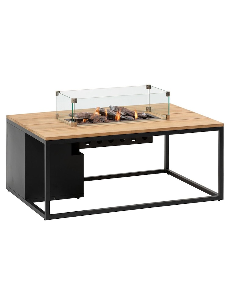 Pacific Natural Garden Cosiloft 120 Teak Fire Pit Table - Image 6 of 6