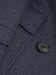Reiss Airforce Blue Crowd Wool Double Breasted Mid-Length Coat - Image 7 of 7