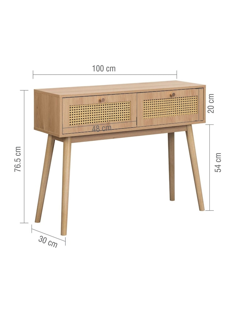 Birlea Oak Croxley Console Table - Image 5 of 5 Birlea Oak Croxley Console Table - Image 5 of 5