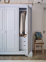 Willis & Gambier Dove Grey Chantilly 3 Door Wardrobe - Image 4 of 14