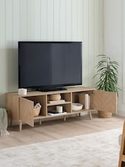 Birlea Oak Herringford Large TV Unit - Image 2 of 8