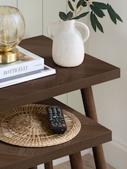 Birlea Walnut Herringford Nest of Table - Image 2 of 5