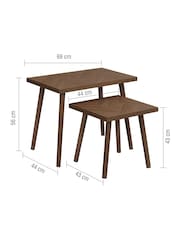Birlea Walnut Herringford Nest of Table - Image 5 of 5