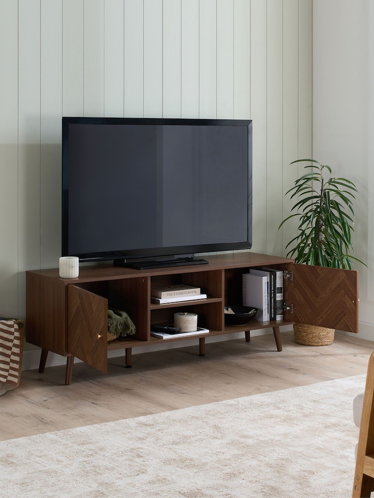 Birlea Walnut Herringford Large TV Unit - Image 2 of 8