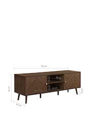 Birlea Walnut Herringford Large TV Unit - Image 4 of 8