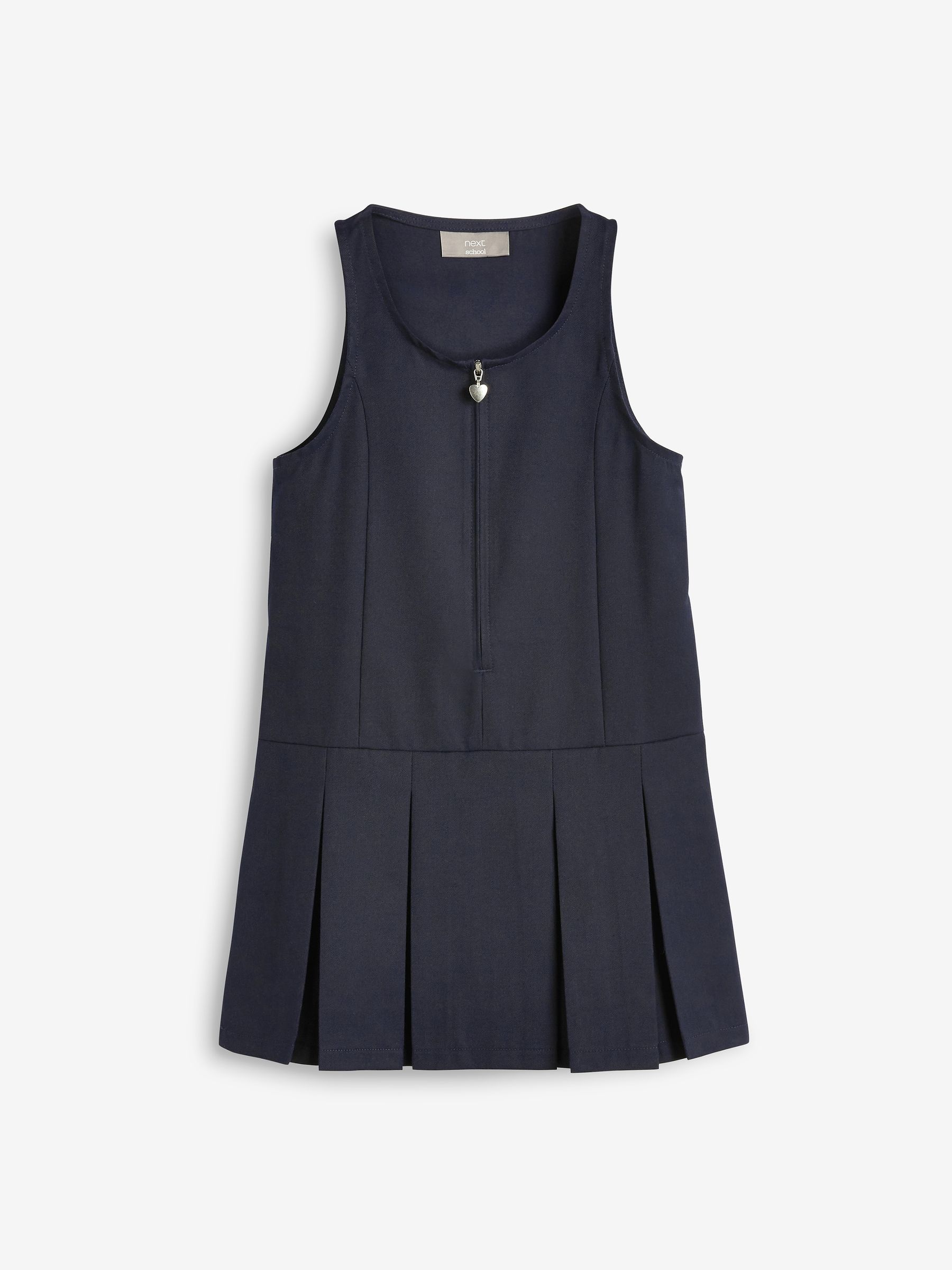 Buy Navy Blue Regular Fit Zip Front School Pinafore (3-14yrs) from