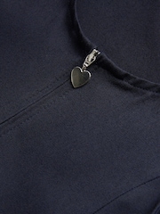 Navy Blue Regular Fit Zip Front School Pinafore (3-14yrs) - Image 8 of 8