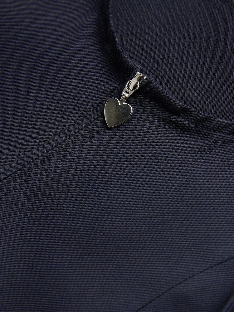 Navy Blue Regular Fit Zip Front School Pinafore (3-14yrs) - Image 8 of 8