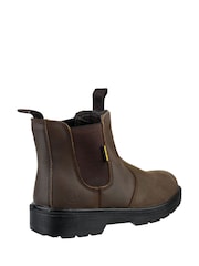 Amblers Safety Brown FS128 Hardwearing Pull-On Safety Dealer Boots - Image 2 of 4