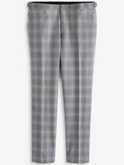 Light Grey Tailored Fit Textured Suit: Trousers - Image 1 of 1