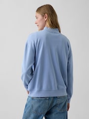 Gap Light Blue Vintage Soft Oversized Mock Neck Logo Sweatshirt - Image 2 of 6