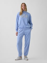 Gap Light Blue Vintage Soft Oversized Mock Neck Logo Sweatshirt - Image 3 of 6