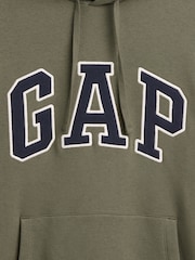 Zelená - Volnější mikina s kapucí a logem Gap - Obrázek 4 z 4
