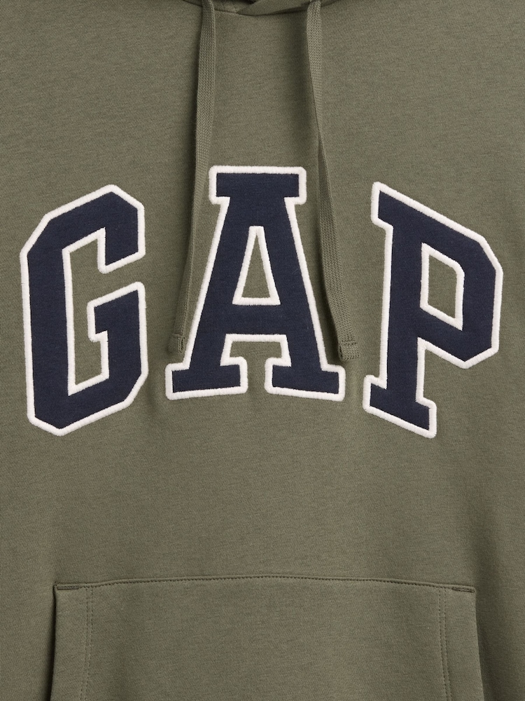 Zelená - Volnější mikina s kapucí a logem Gap - Obrázek 4 z 4