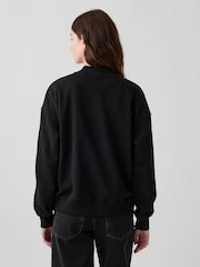Gap Black Vintage Soft Oversized Mock Neck Logo Sweatshirt - Image 2 of 5
