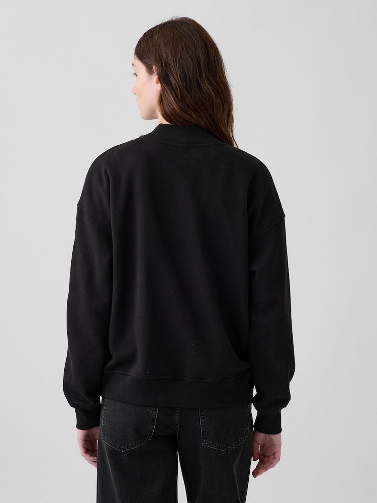 Gap Black Vintage Soft Oversized Mock Neck Logo Sweatshirt - Image 2 of 5